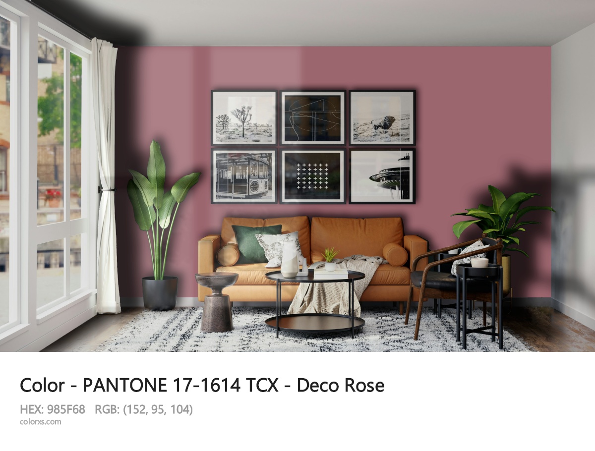 PANTONE 17-1614 TCX - Deco Rose CMS modern minimalist living room interior