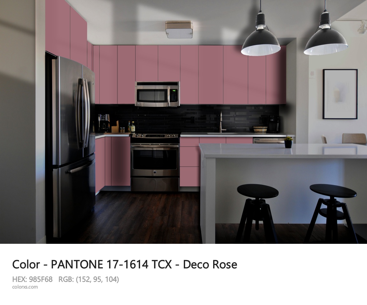PANTONE 17-1614 TCX - Deco Rose CMS modular kitchen design