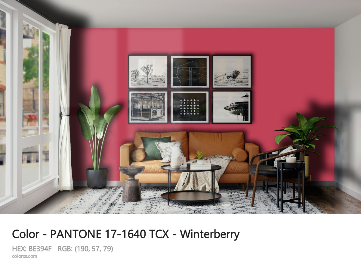 PANTONE 17-1640 TCX - Winterberry CMS modern minimalist living room interior