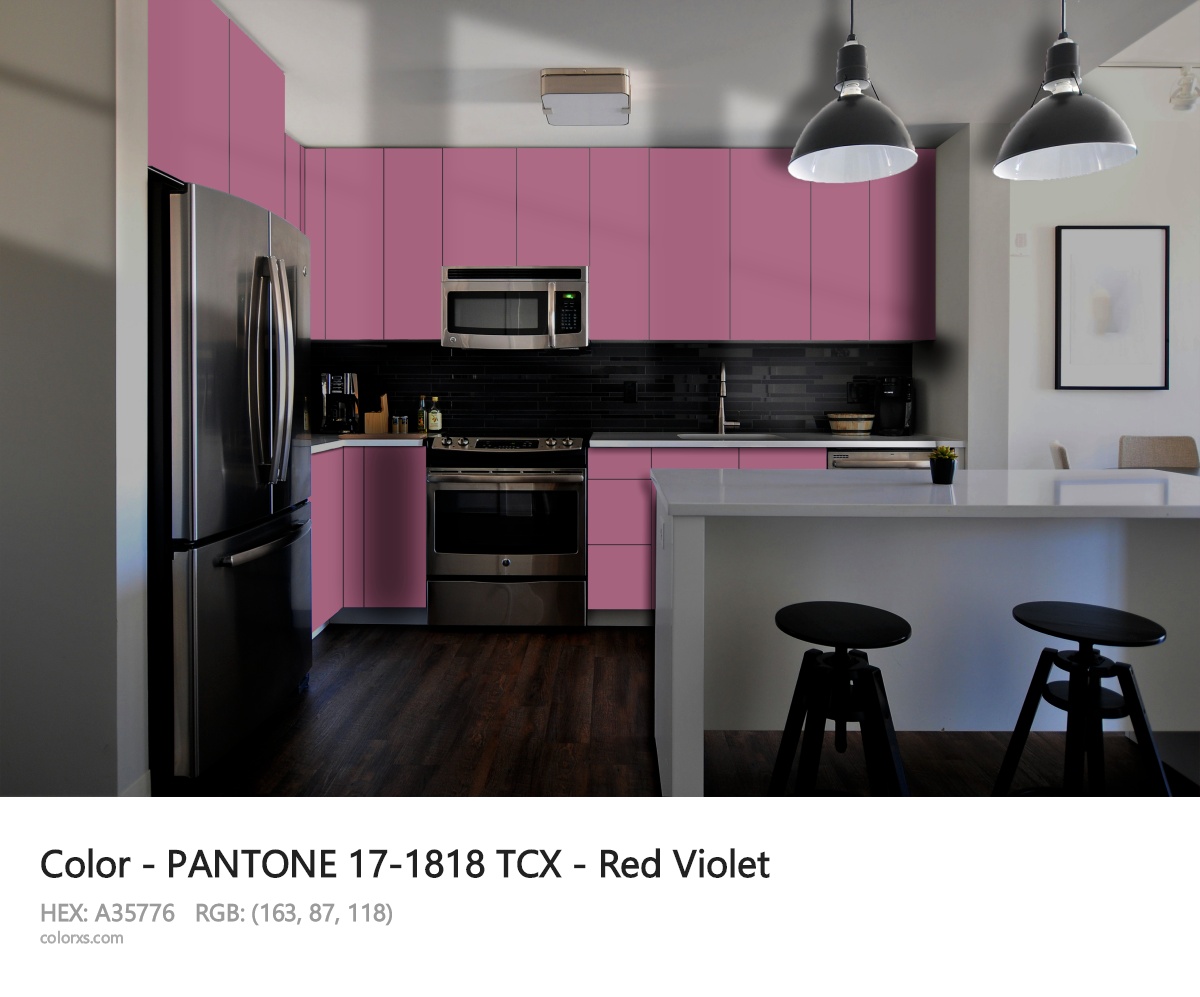 PANTONE 17-1818 TCX - Red Violet CMS modular kitchen design