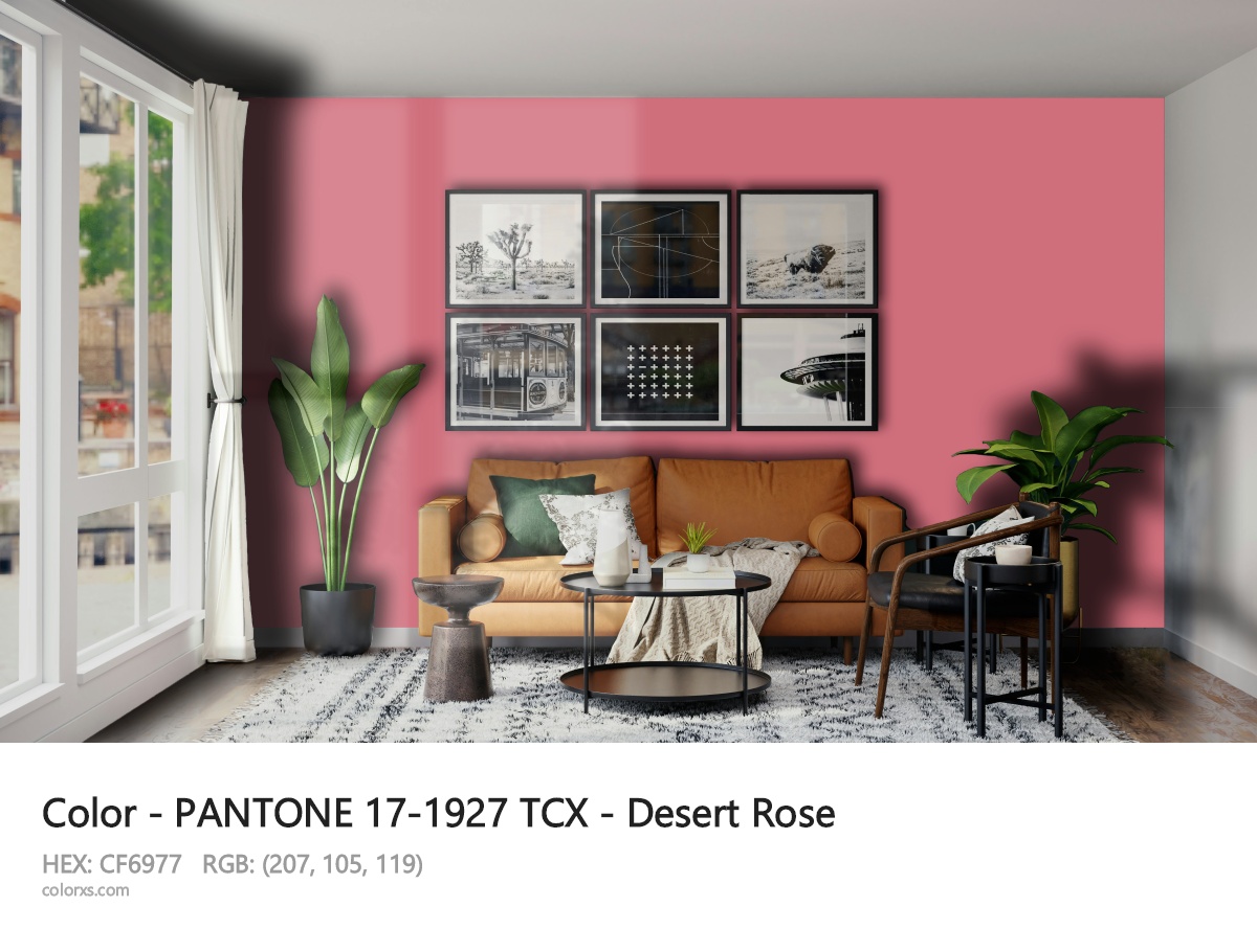 PANTONE 17-1927 TCX - Desert Rose CMS modern minimalist living room interior