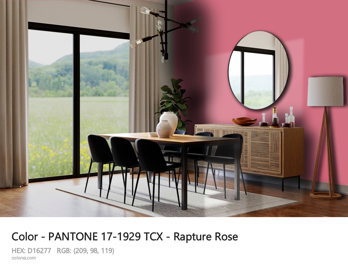 PANTONE 17-1929 TCX - Rapture Rose CMS dining room design