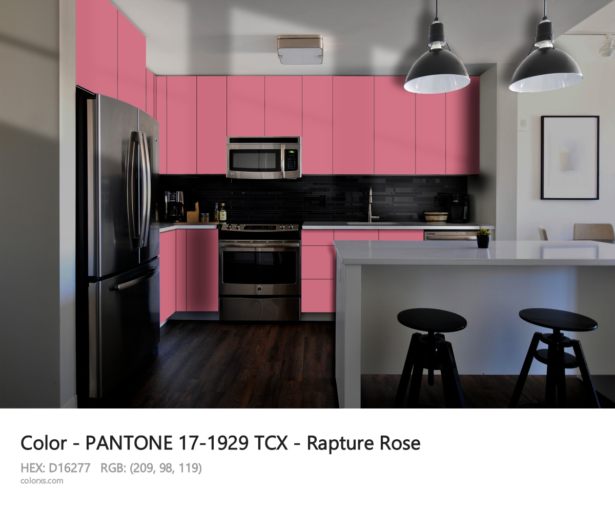 PANTONE 17-1929 TCX - Rapture Rose CMS modular kitchen design