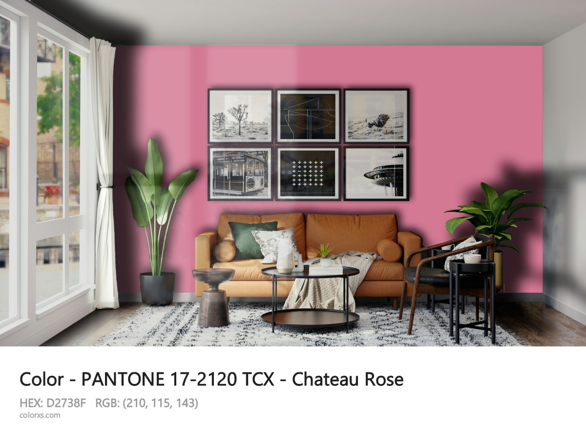 PANTONE 17-2120 TCX - Chateau Rose CMS modern minimalist living room interior