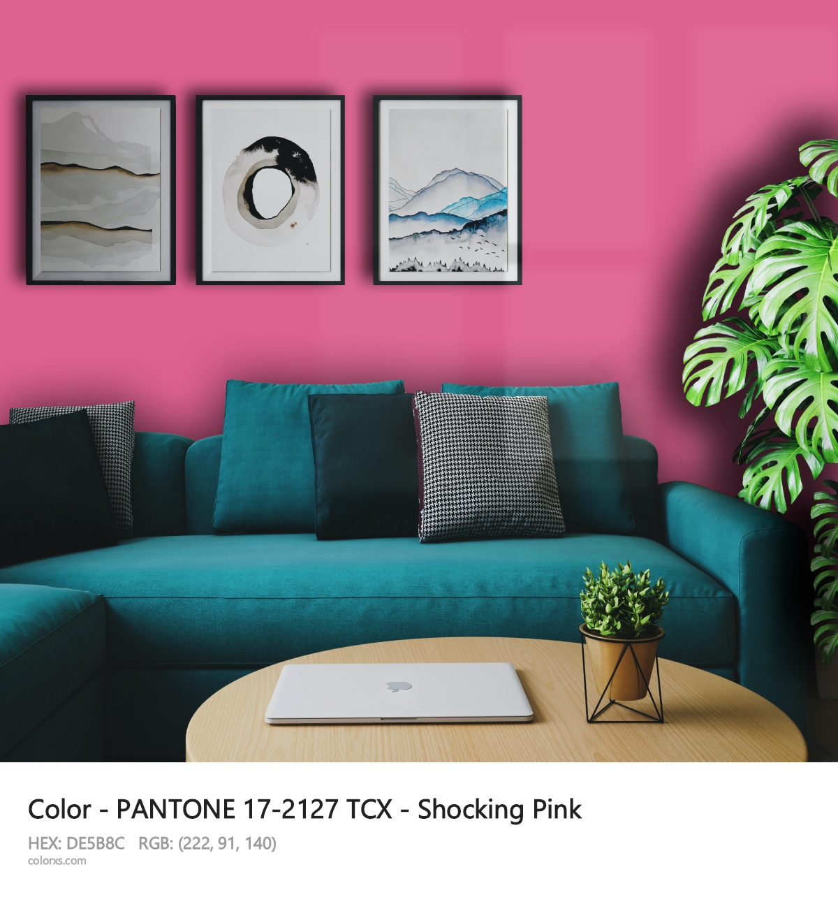 About PANTONE 17-2127 TCX - Shocking Pink color - its meaning and example