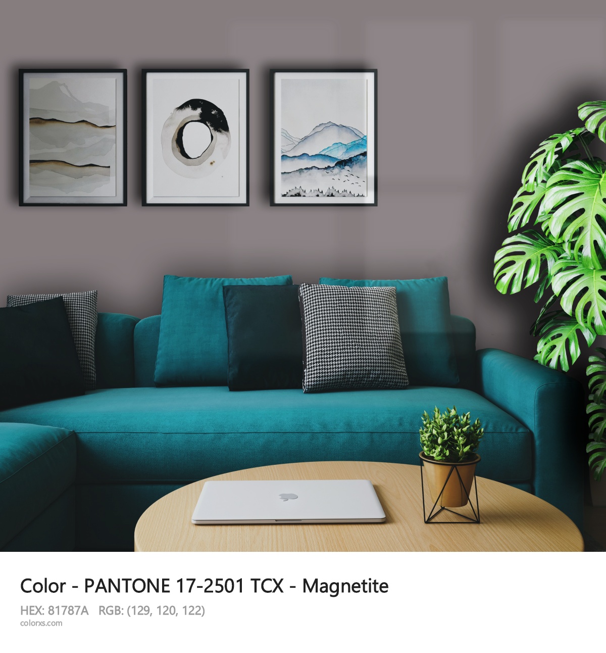 About PANTONE 17-2501 TCX - Magnetite color - its meaning and example