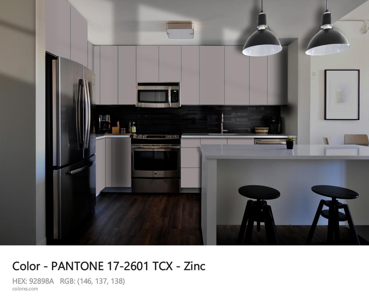 PANTONE 17-2601 TCX - Zinc CMS modular kitchen design