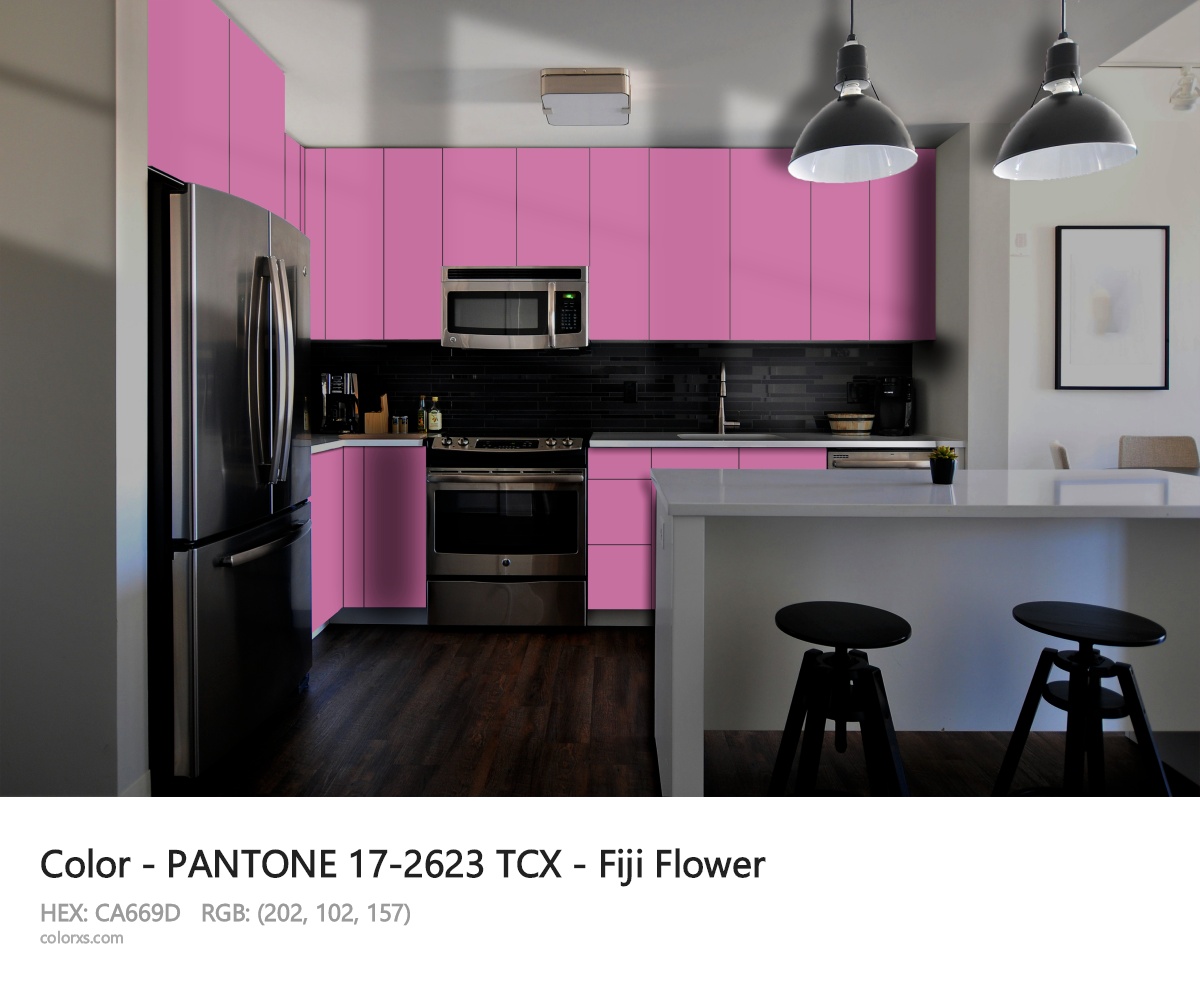 PANTONE 17-2623 TCX - Fiji Flower CMS modular kitchen design