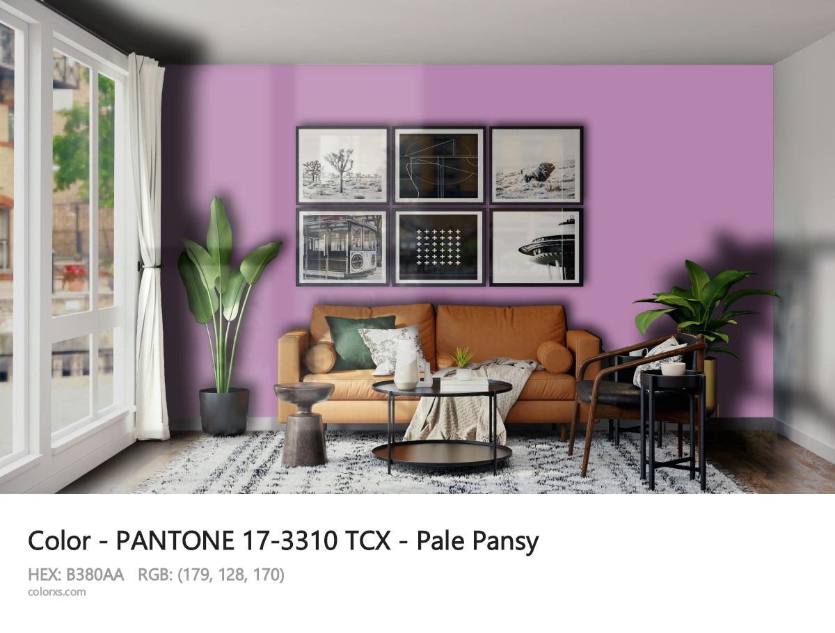 About PANTONE 17-3310 TCX - Pale Pansy color - its meaning and example