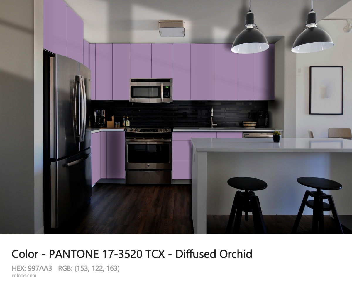 PANTONE 17-3520 TCX - Diffused Orchid CMS modular kitchen design