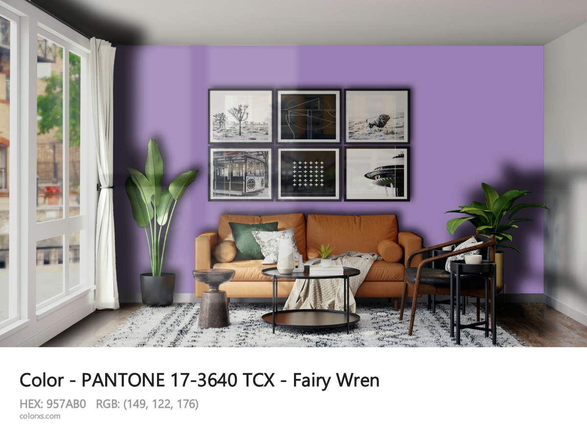 About PANTONE 17-3640 TCX - Fairy Wren color - its meaning and example