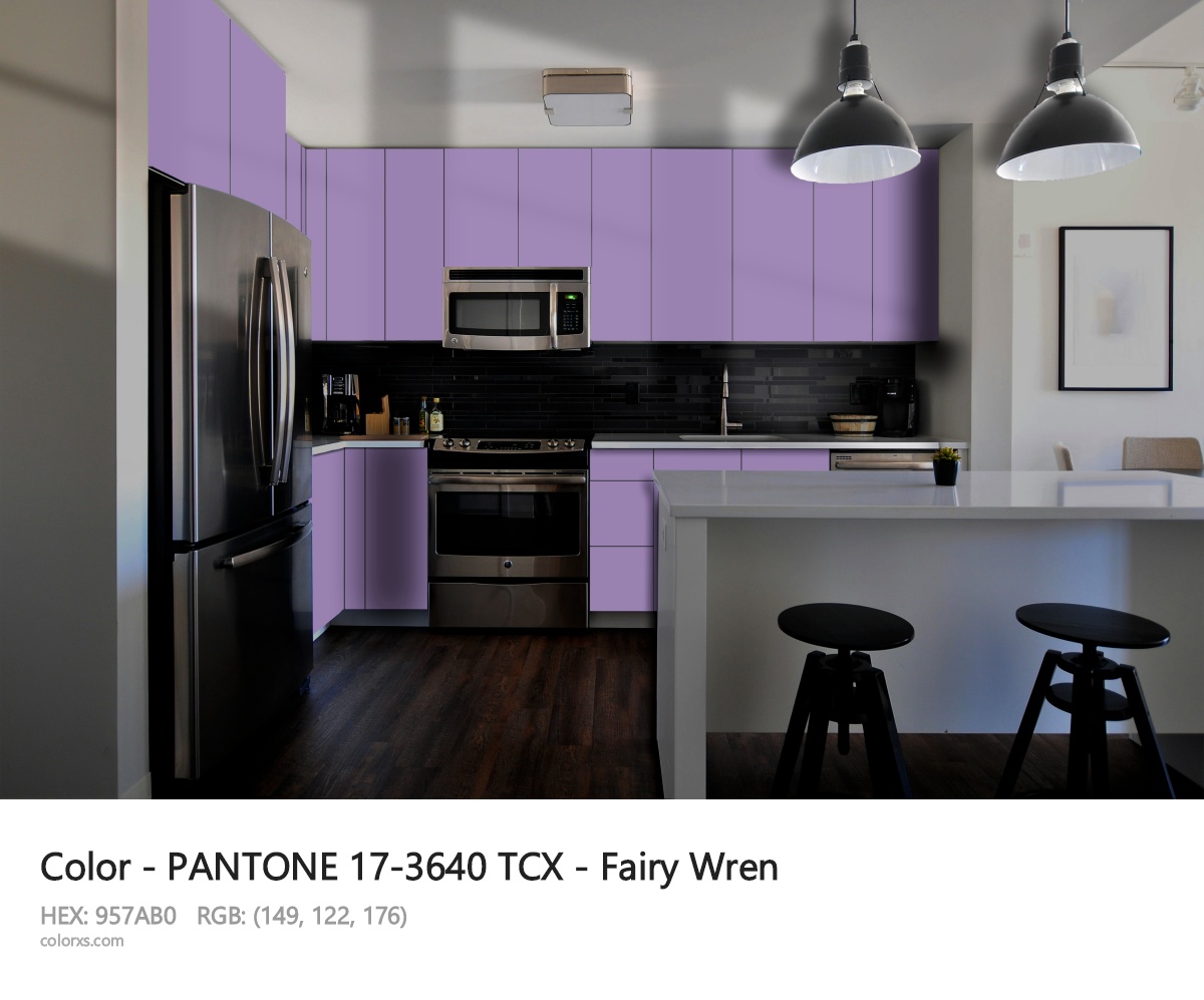 PANTONE 17-3640 TCX - Fairy Wren CMS modular kitchen design