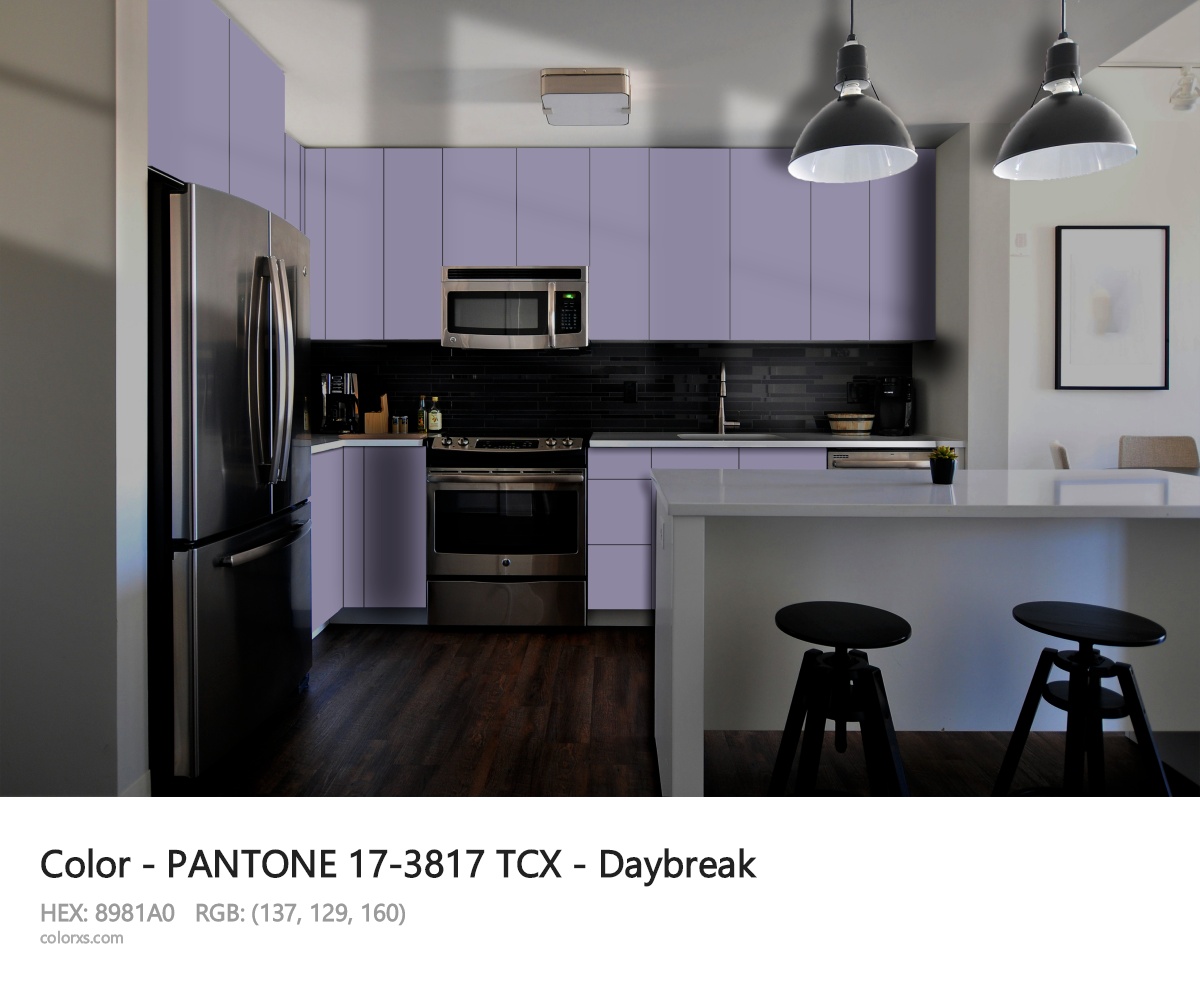 PANTONE 17-3817 TCX - Daybreak CMS modular kitchen design
