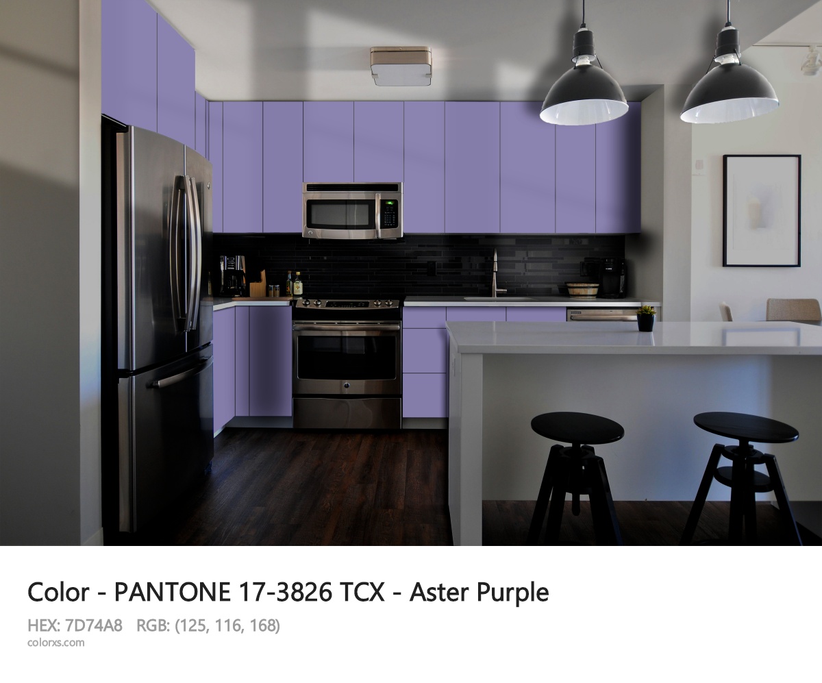 PANTONE 17-3826 TCX - Aster Purple CMS modular kitchen design
