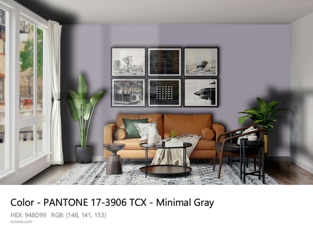 PANTONE 17-3906 TCX - Minimal Gray CMS modern minimalist living room interior