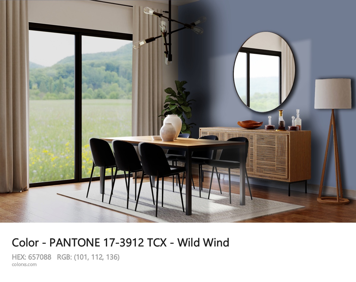 PANTONE 17-3912 TCX - Wild Wind CMS dining room design