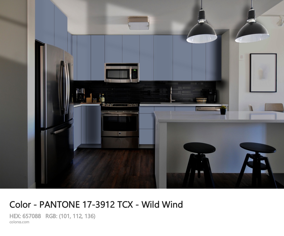 PANTONE 17-3912 TCX - Wild Wind CMS modular kitchen design