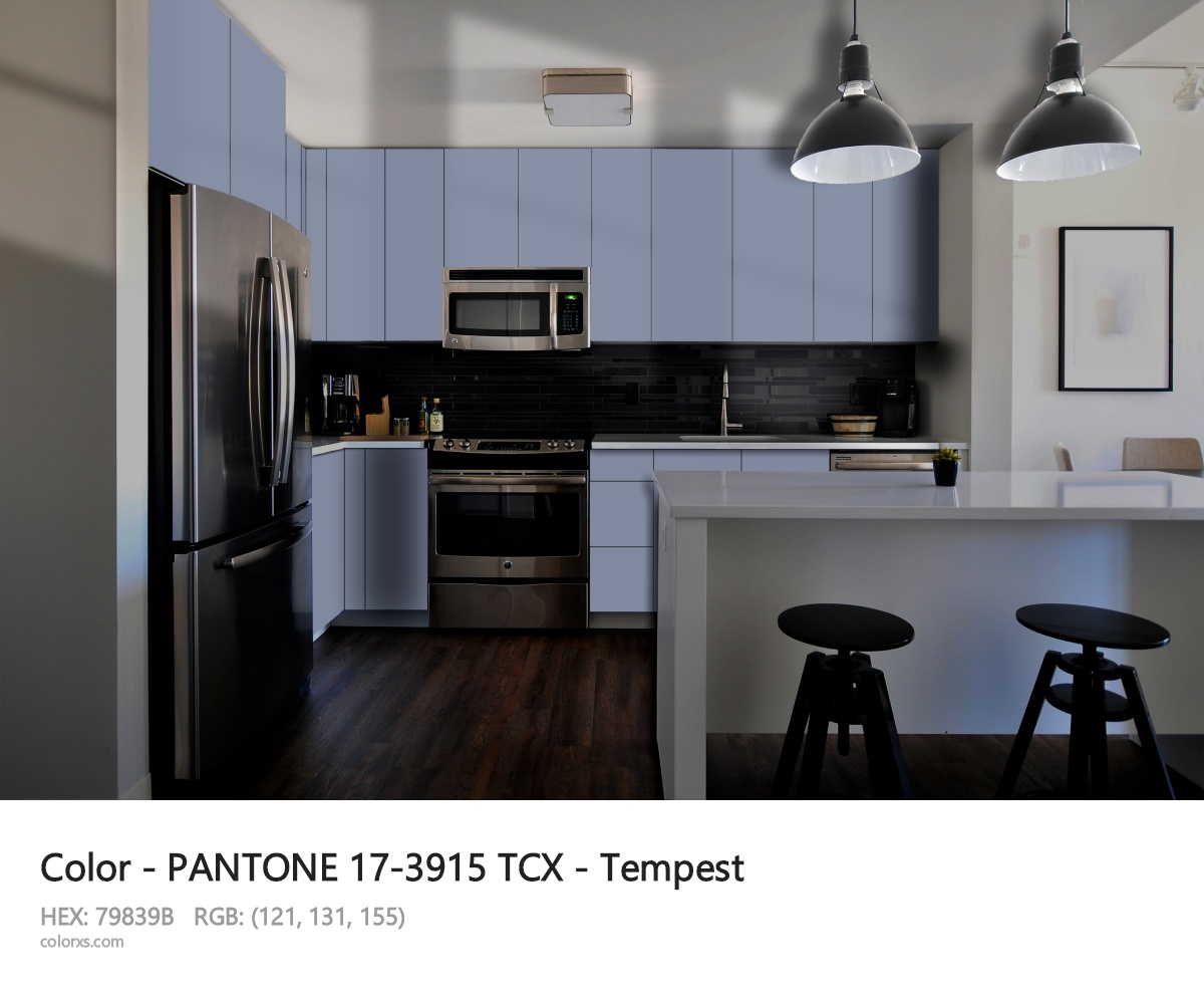 PANTONE 17-3915 TCX - Tempest CMS modular kitchen design