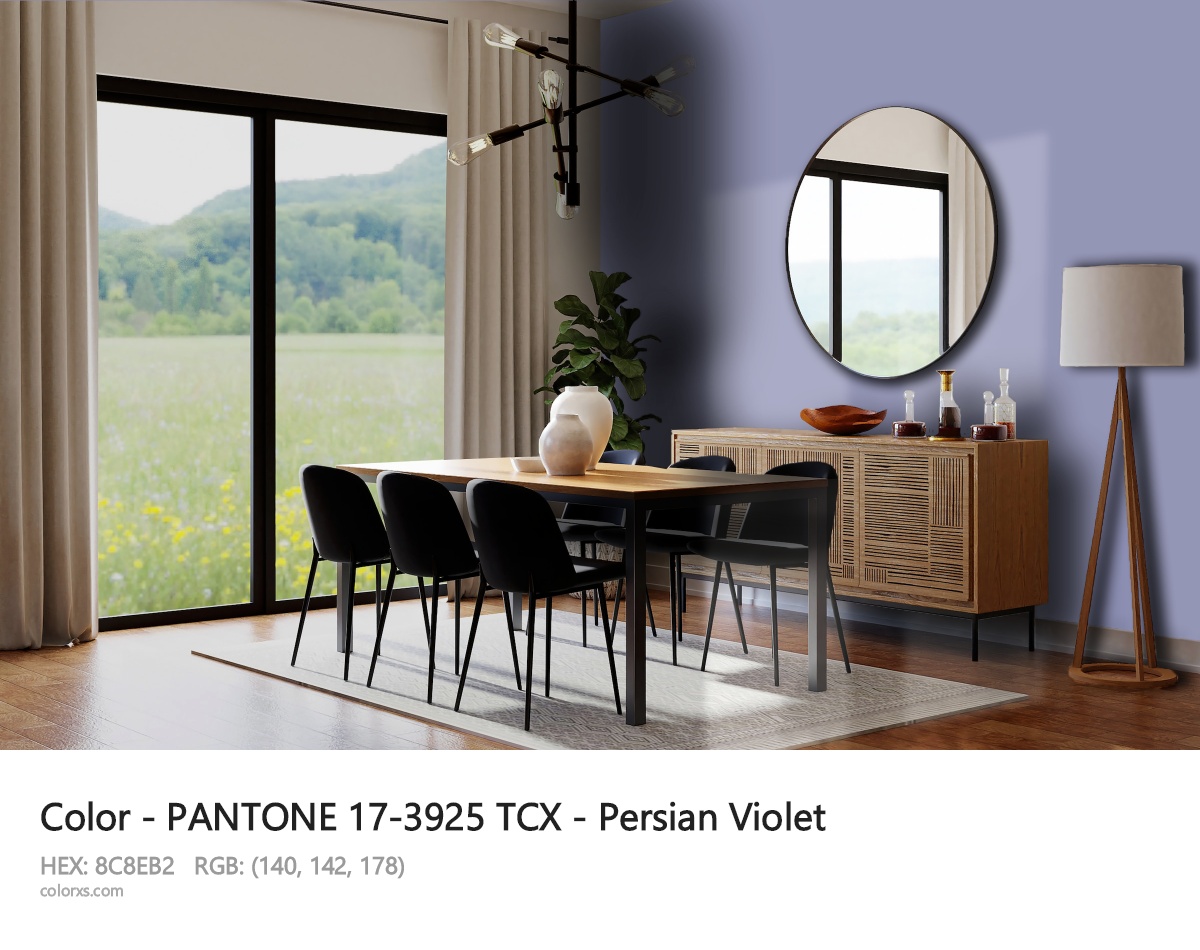 PANTONE 17-3925 TCX - Persian Violet CMS dining room design