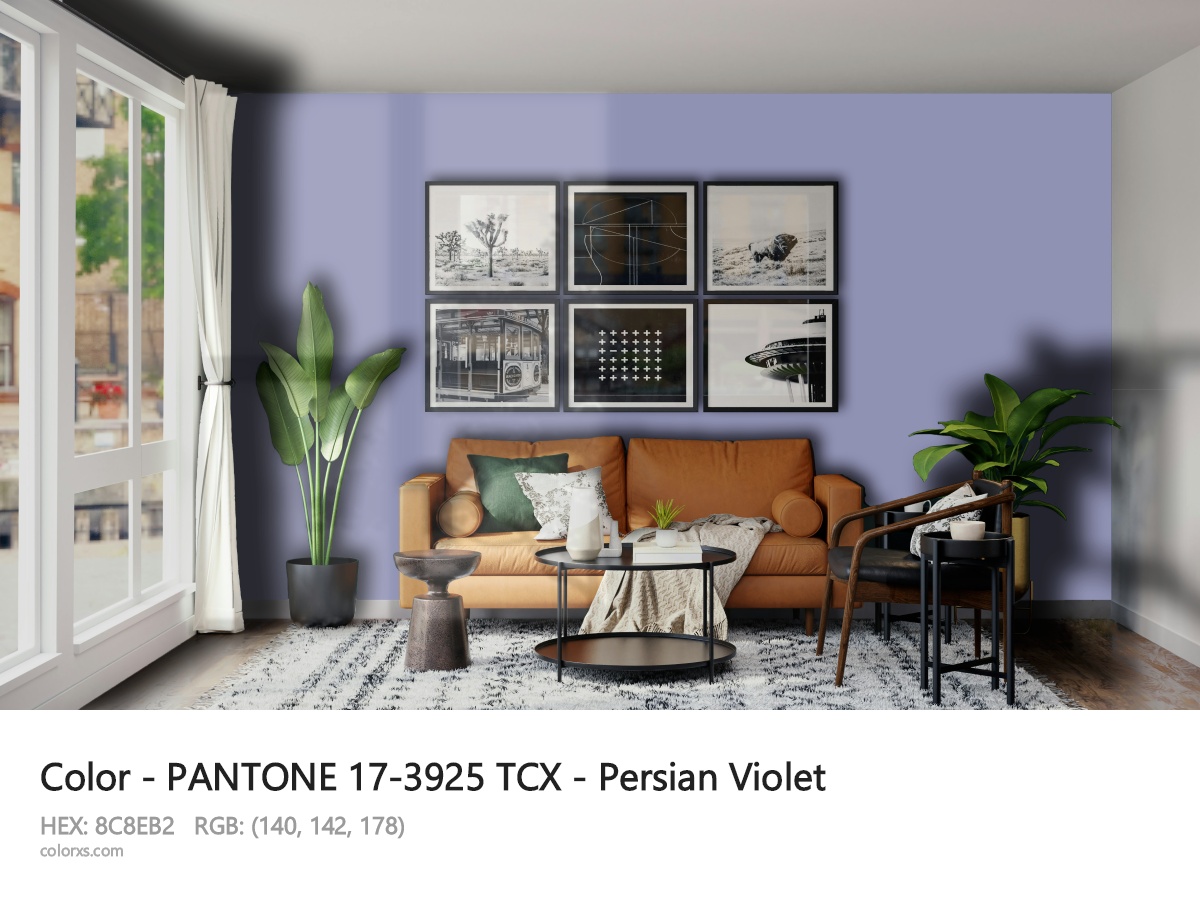About PANTONE 17-3925 TCX - Persian Violet color - its meaning and example
