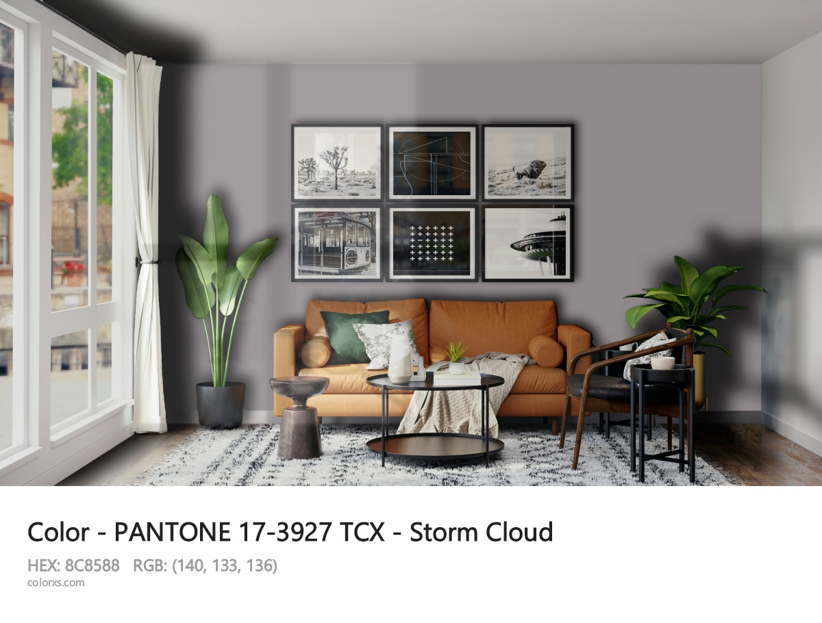 PANTONE 17-3927 TCX - Storm Cloud CMS modern minimalist living room interior