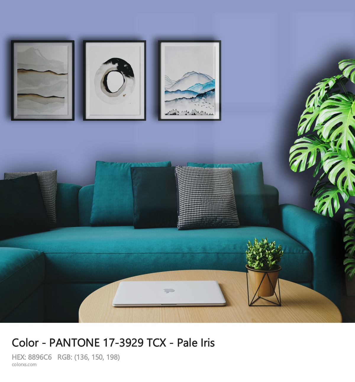 PANTONE 17-3929 TCX - Pale Iris CMS cozy coffee corner interior