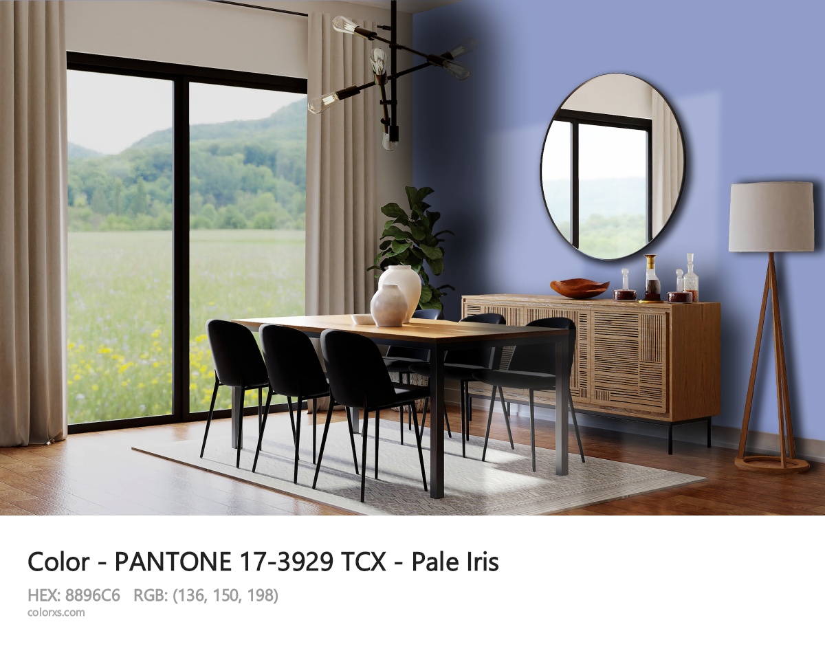 PANTONE 17-3929 TCX - Pale Iris CMS dining room design