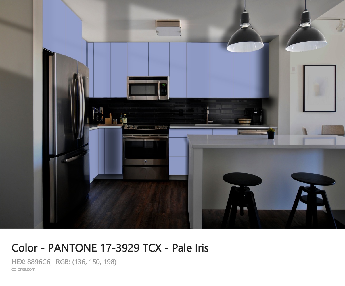 PANTONE 17-3929 TCX - Pale Iris CMS modular kitchen design