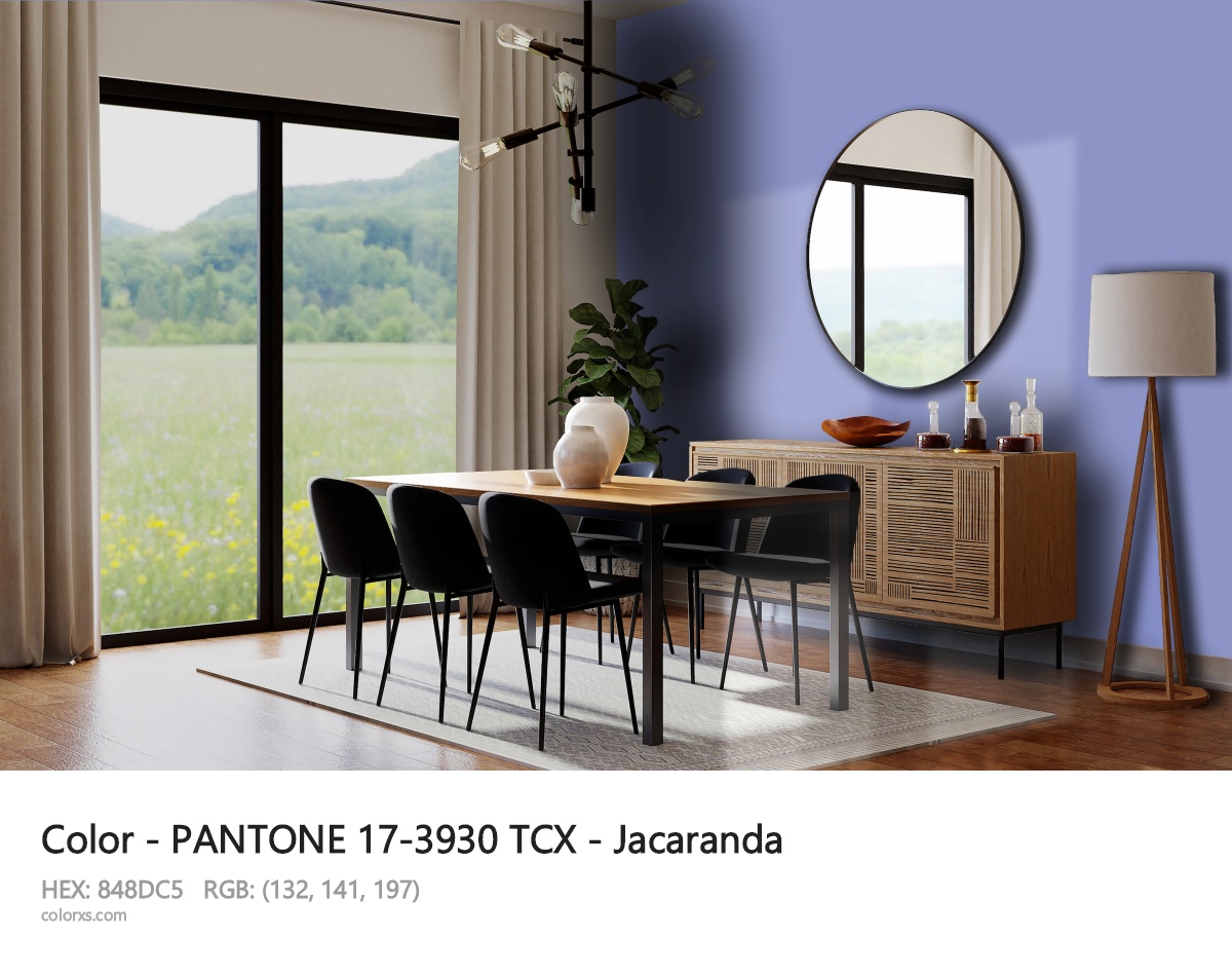 PANTONE 17-3930 TCX - Jacaranda CMS dining room design