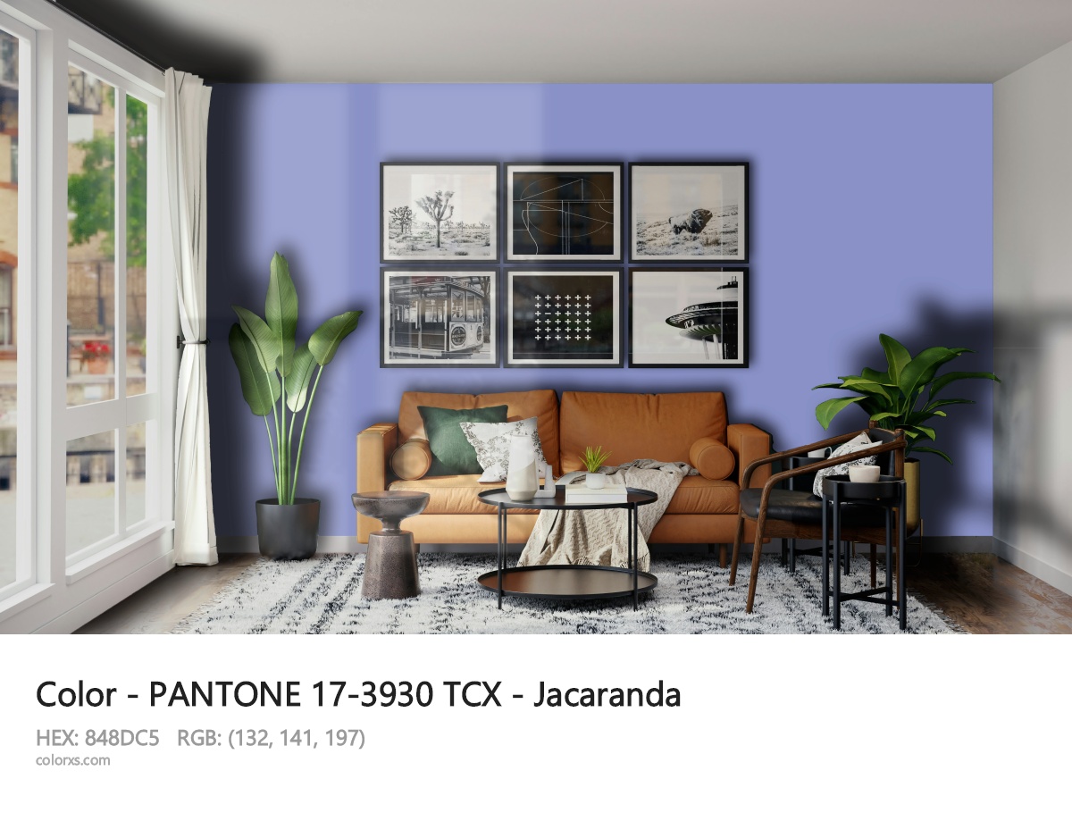 About PANTONE 17-3930 TCX - Jacaranda color - its meaning and example
