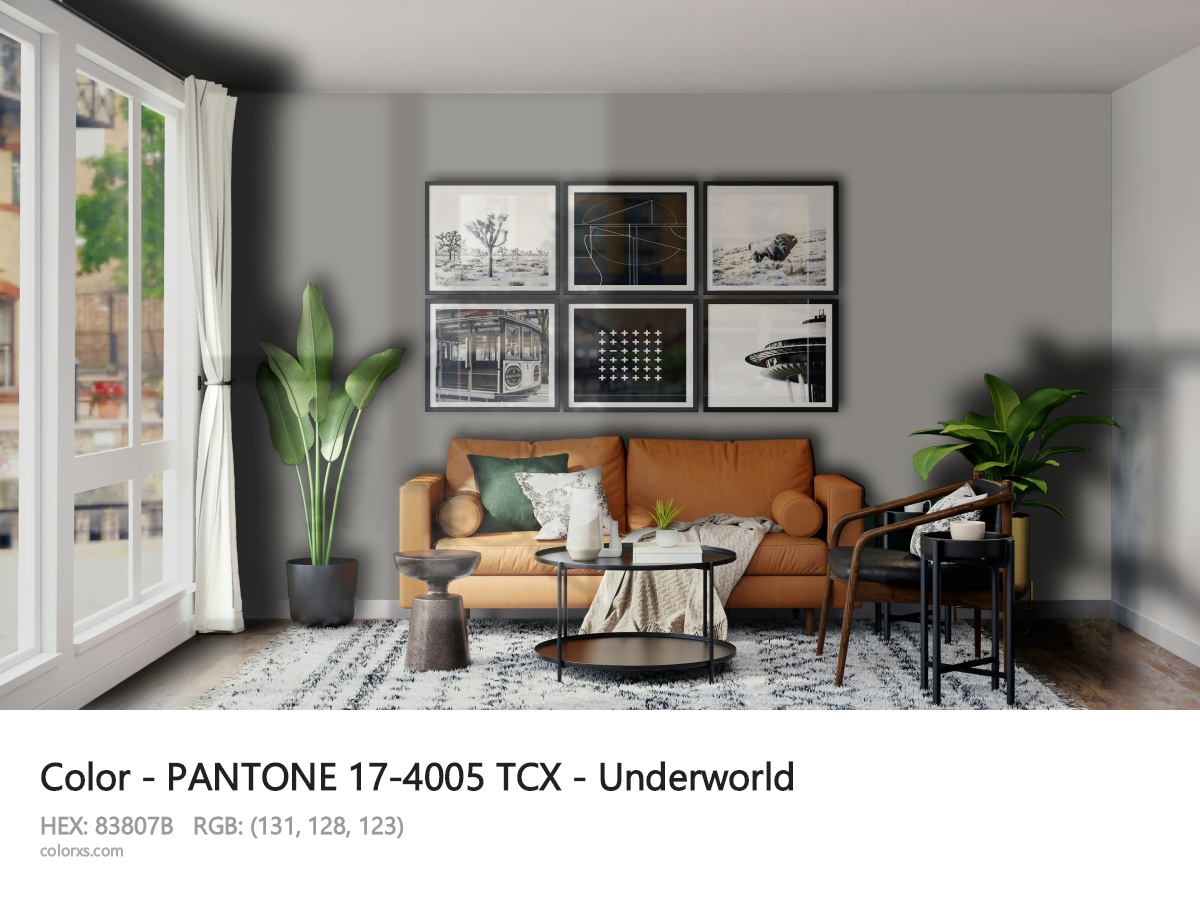 About PANTONE 17-4005 TCX - Underworld color - its meaning and example