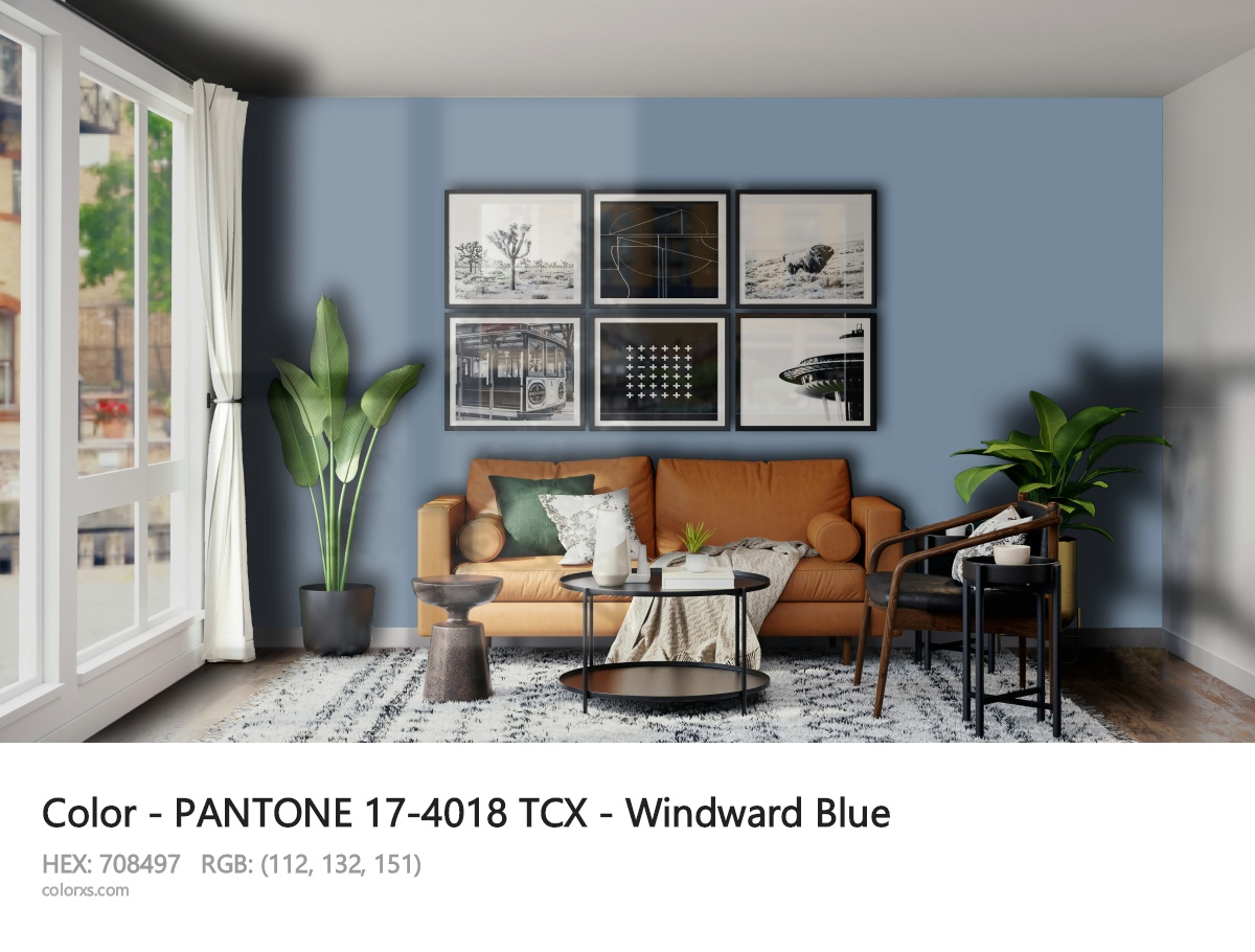 About PANTONE 17-4018 TCX - Windward Blue color - its meaning and example