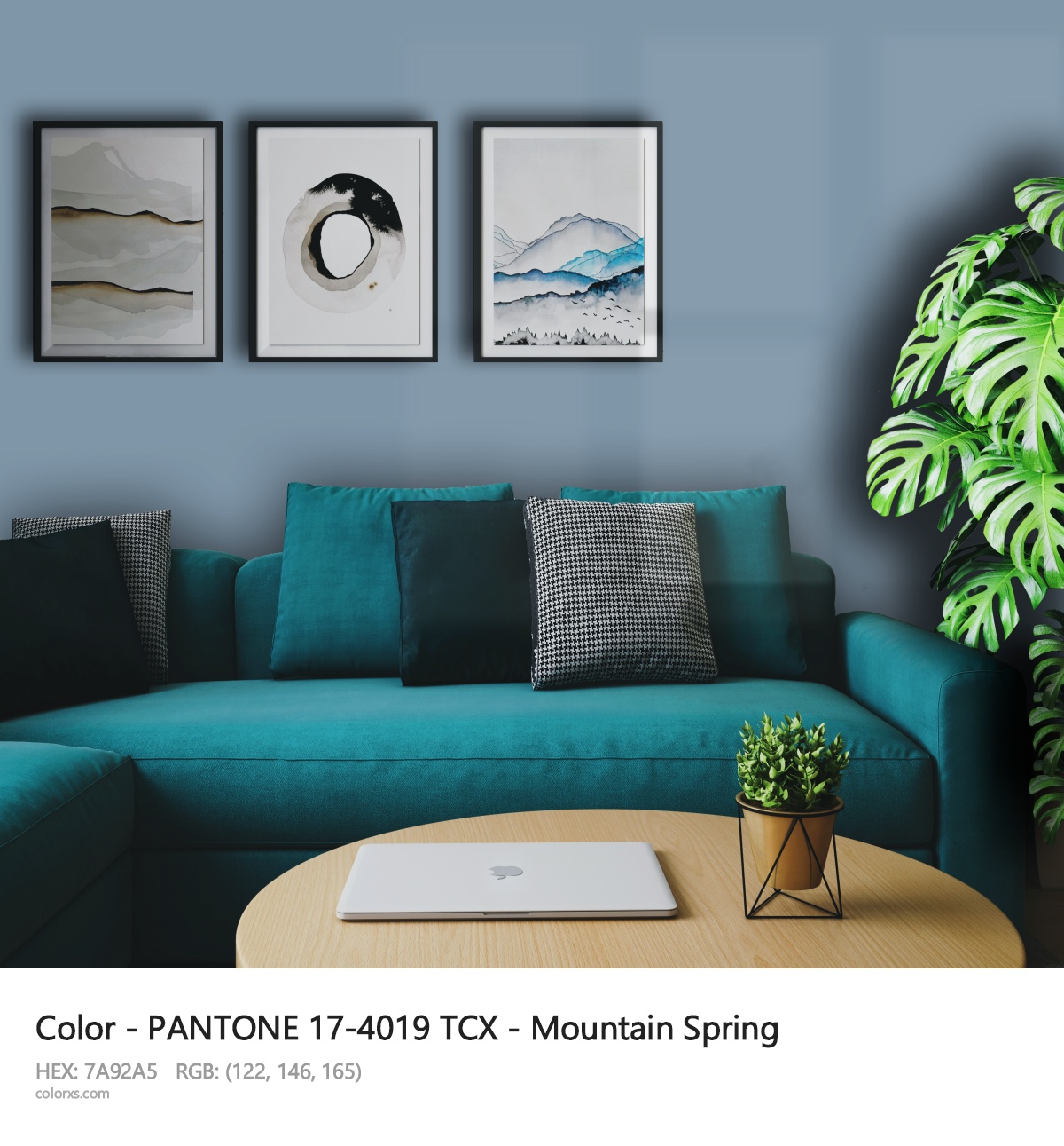 PANTONE 17-4019 TCX - Mountain Spring CMS cozy coffee corner interior
