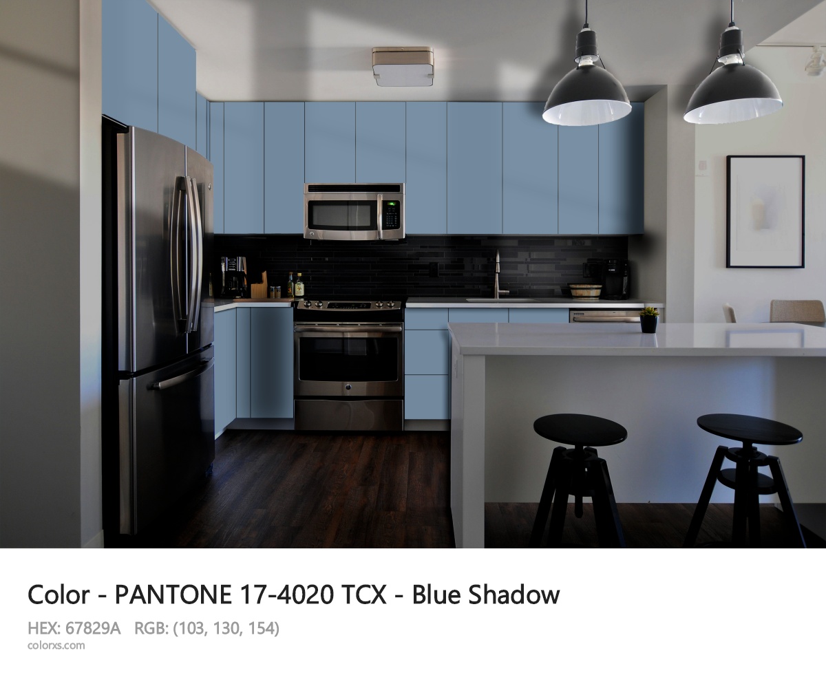 PANTONE 17-4020 TCX - Blue Shadow CMS modular kitchen design