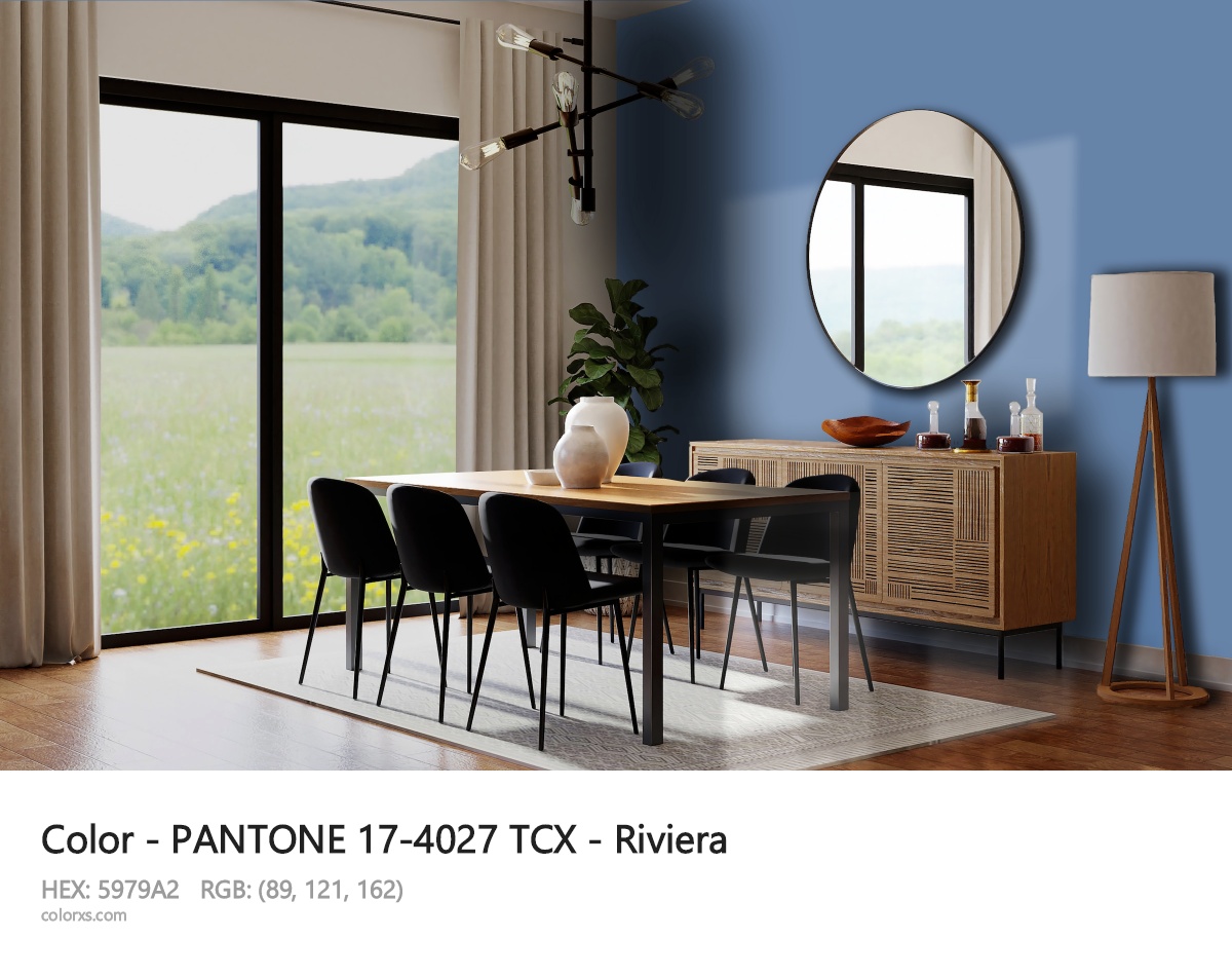 PANTONE 17-4027 TCX - Riviera CMS dining room design