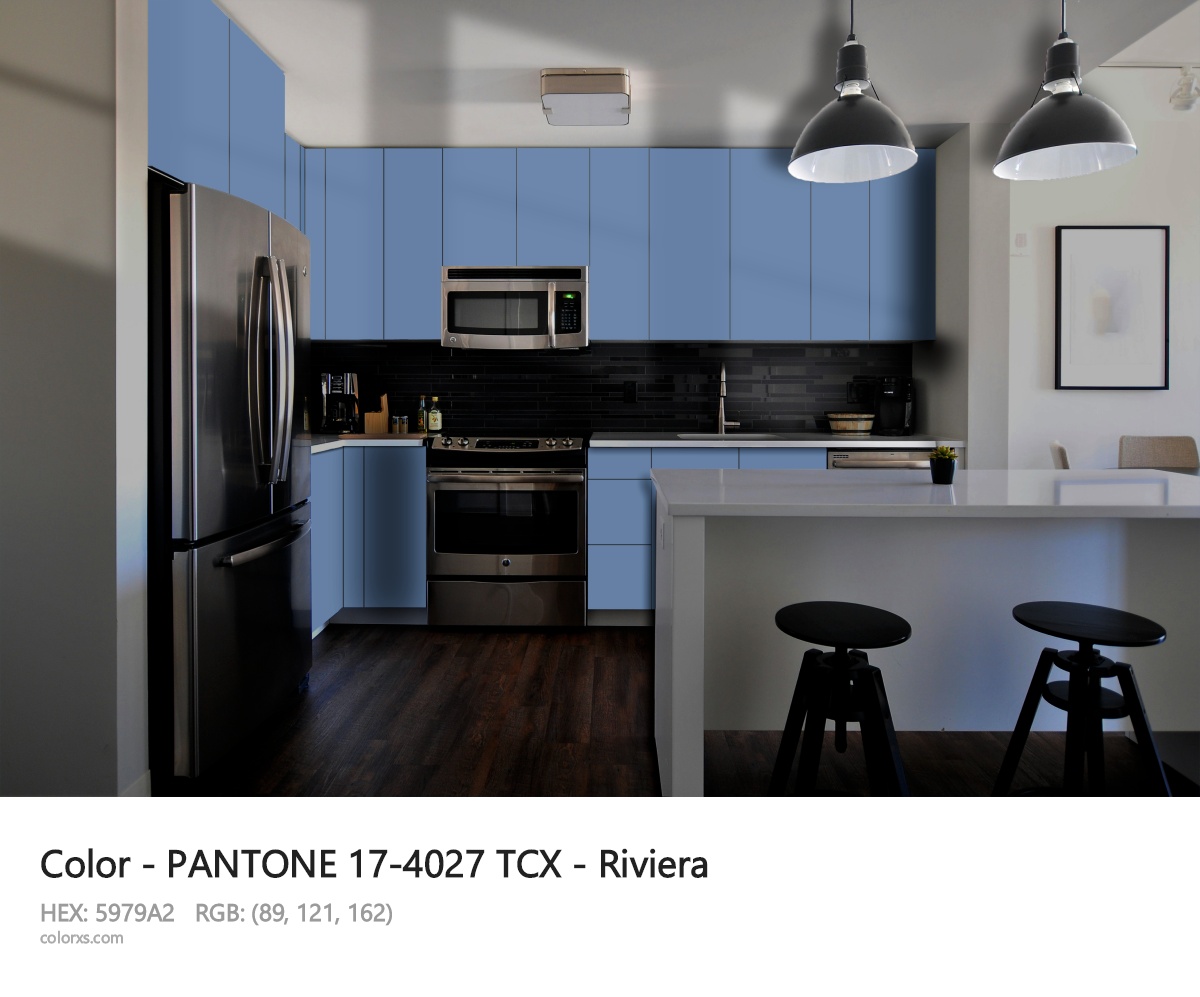 PANTONE 17-4027 TCX - Riviera CMS modular kitchen design