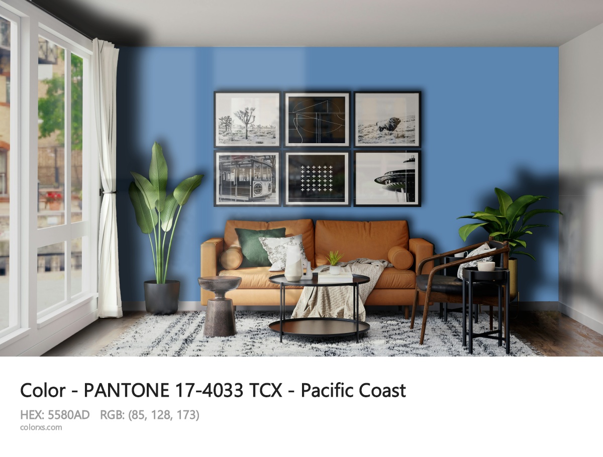 About PANTONE 17-4033 TCX - Pacific Coast color - its meaning and example