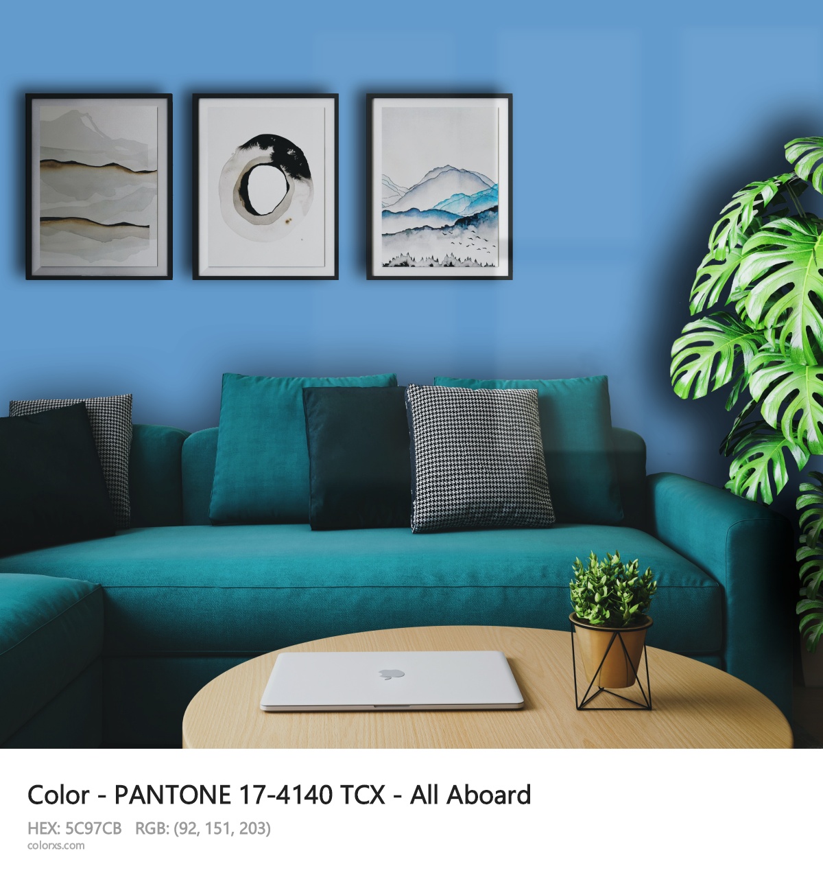 PANTONE 17-4140 TCX - All Aboard CMS cozy coffee corner interior