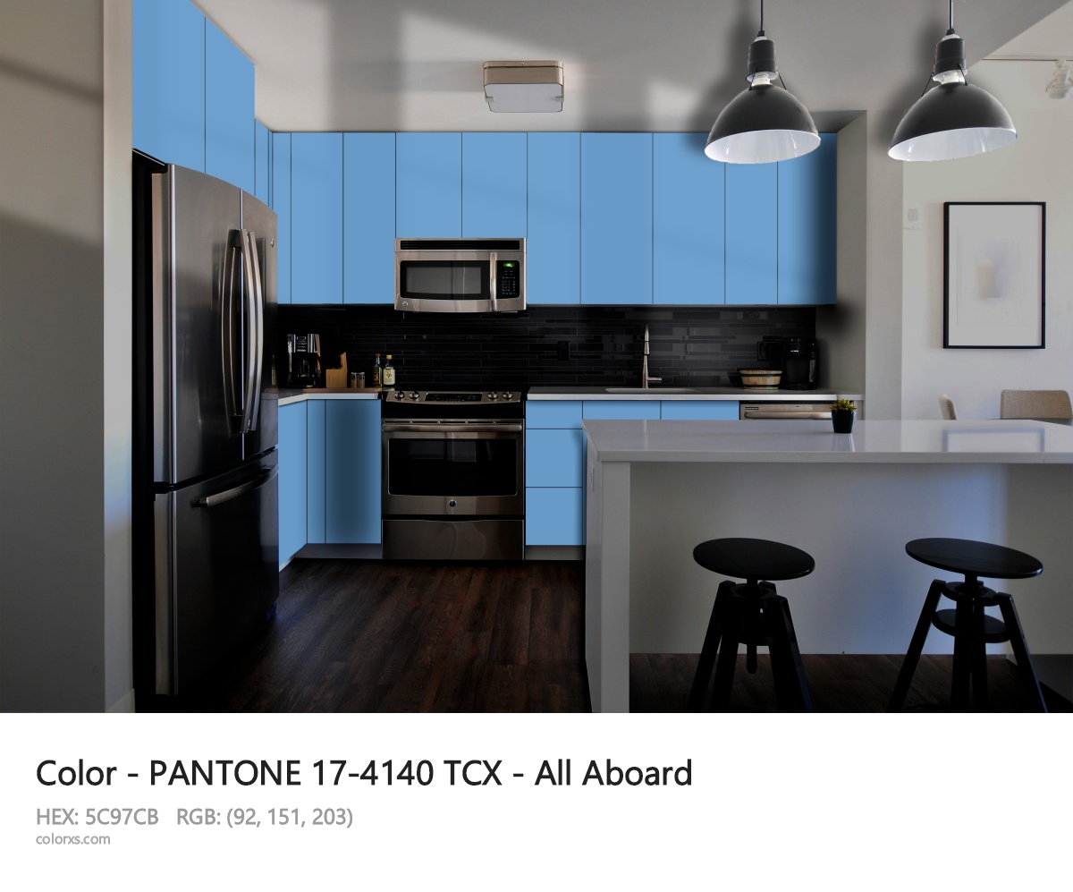 PANTONE 17-4140 TCX - All Aboard CMS modular kitchen design