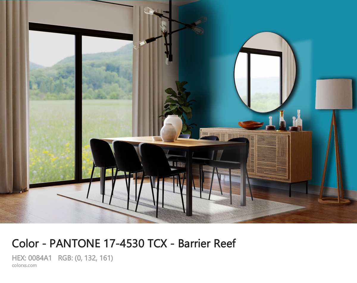 PANTONE 17-4530 TCX - Barrier Reef CMS dining room design