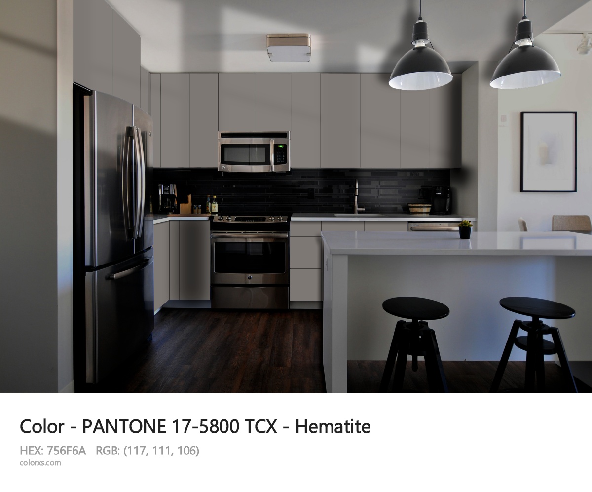 PANTONE 17-5800 TCX - Hematite CMS modular kitchen design