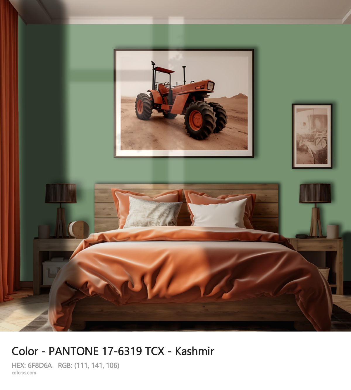 PANTONE 17-6319 TCX - Kashmir CMS vintage style bedroom interior