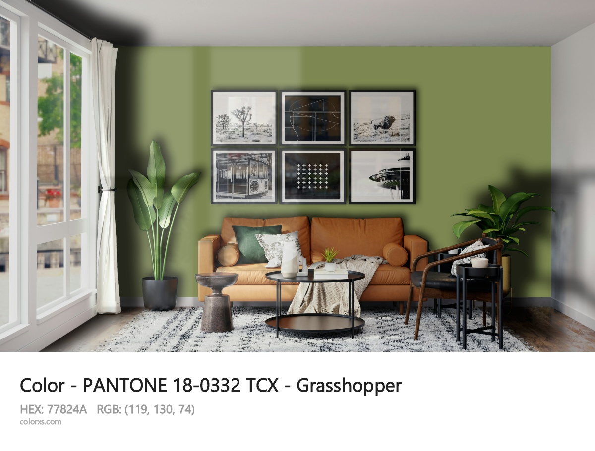 About PANTONE 18-0332 TCX - Grasshopper color - its meaning and example