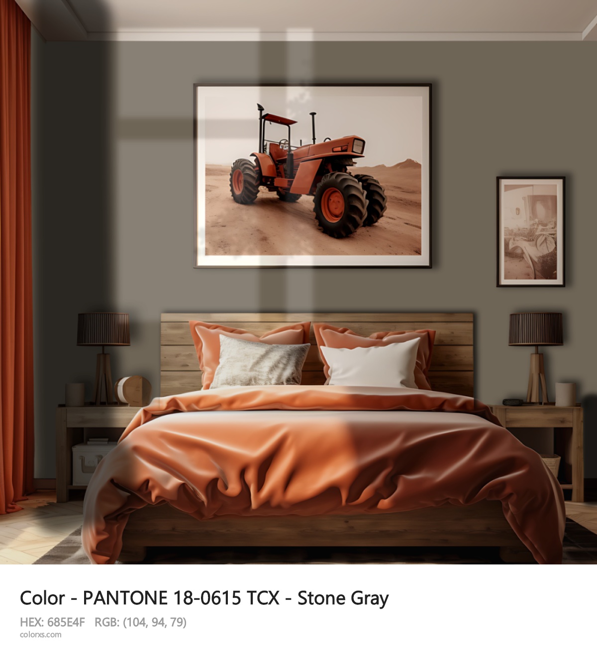 About PANTONE 18-0615 TCX - Stone Gray color - its meaning and example