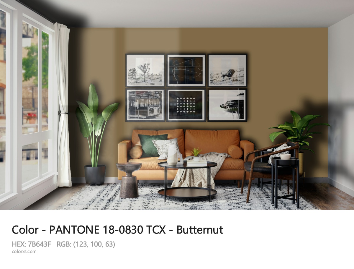 PANTONE 18-0830 TCX - Butternut CMS modern minimalist living room interior
