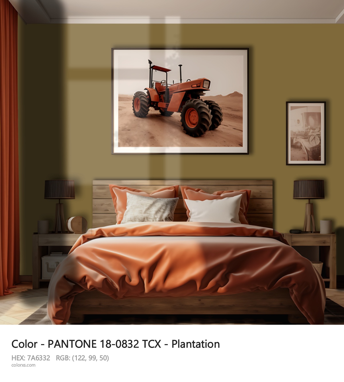 About PANTONE 18-0832 TCX - Plantation color - its meaning and example