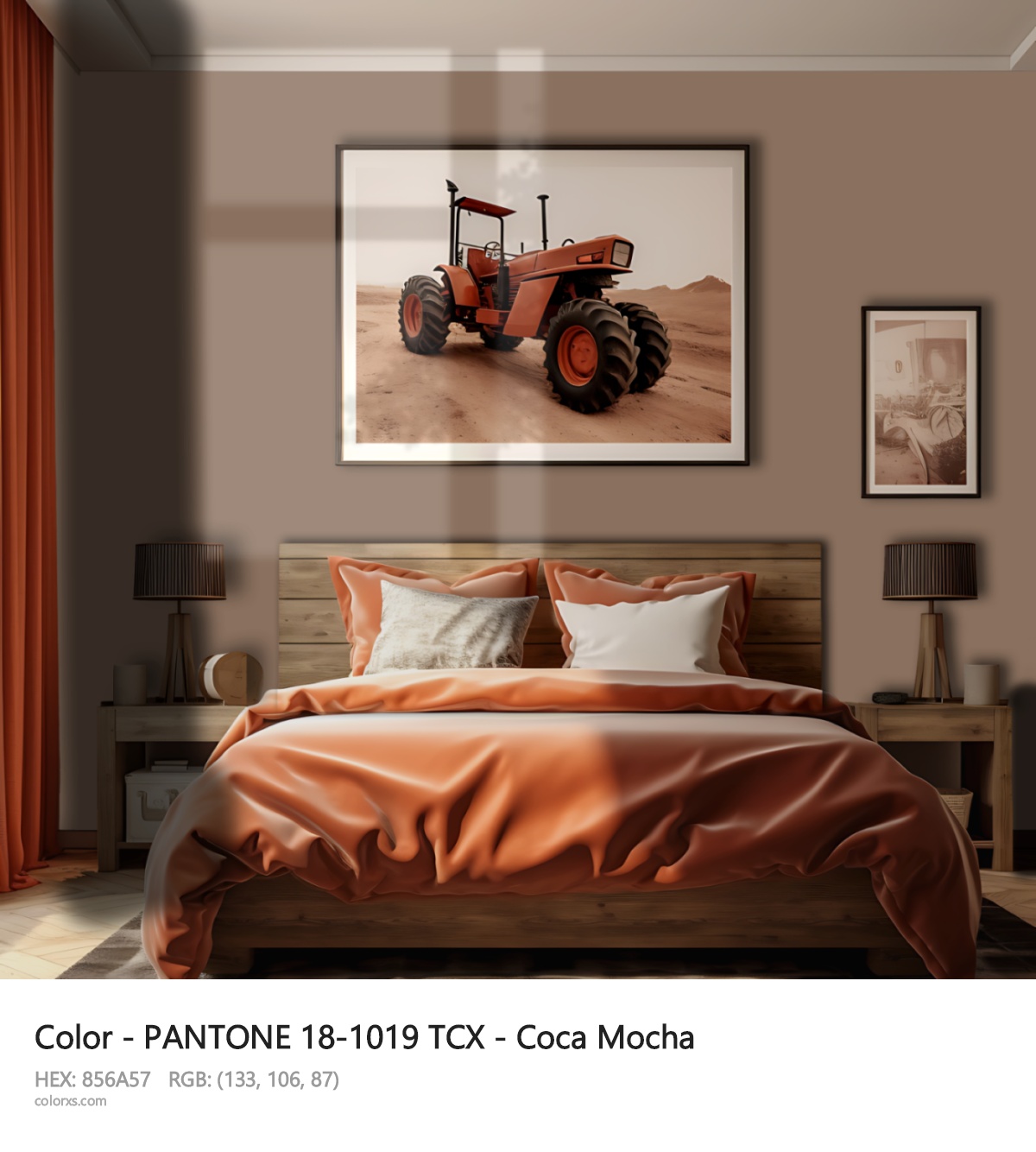 About PANTONE 18-1019 TCX - Coca Mocha color - its meaning and example