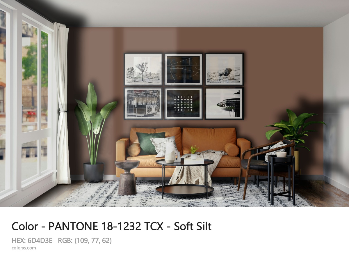 PANTONE 18-1232 TCX - Soft Silt CMS modern minimalist living room interior