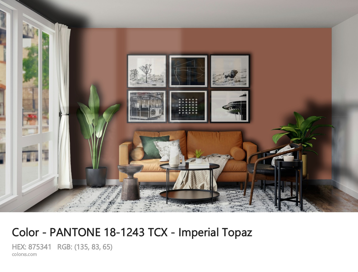 PANTONE 18-1243 TCX - Imperial Topaz CMS modern minimalist living room interior