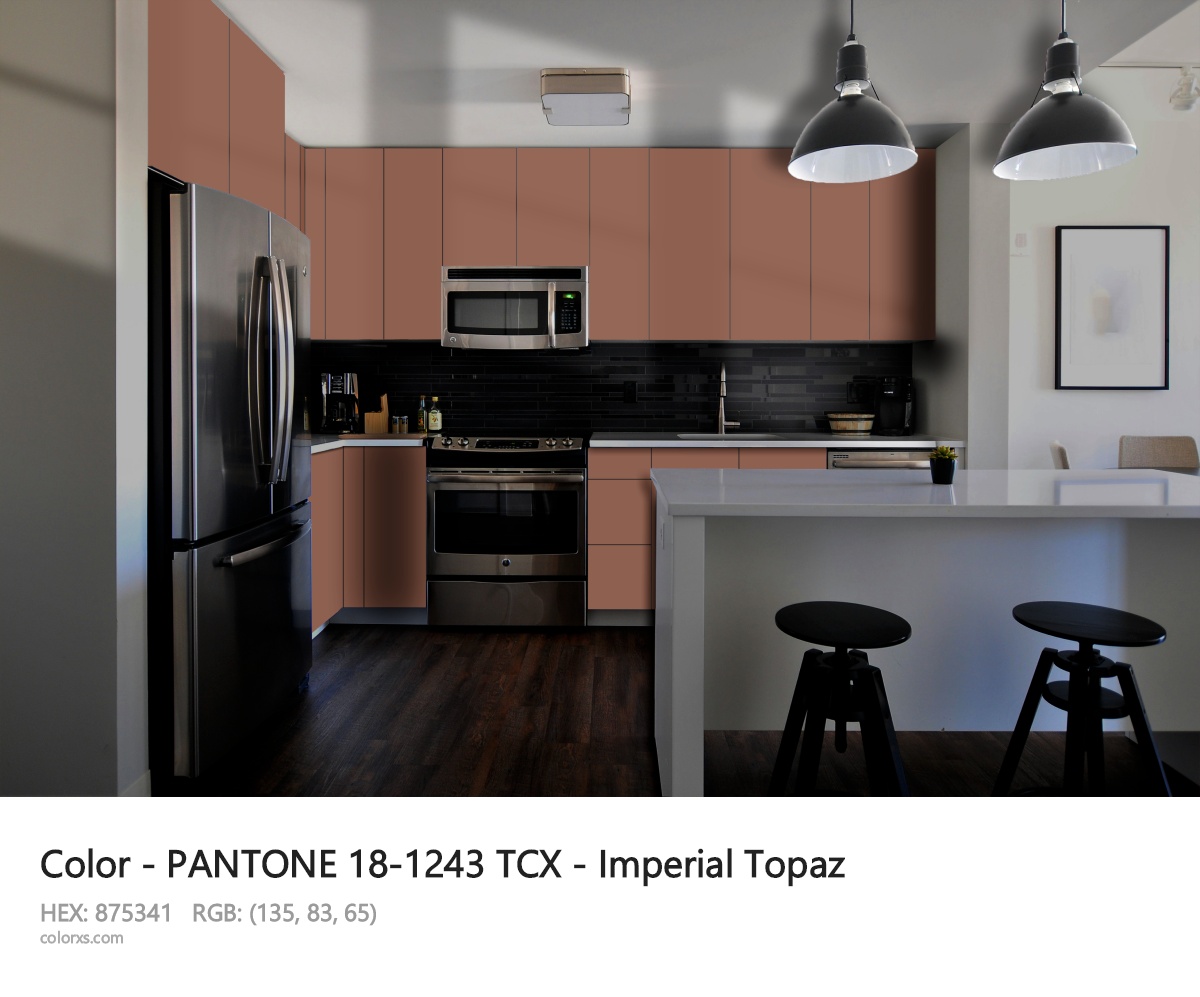 PANTONE 18-1243 TCX - Imperial Topaz CMS modular kitchen design